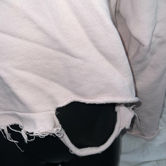 good hYOman Distressed Cropped Sweatshirt - Picture 2 of 11